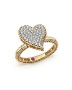 Roberto Coin 18k Yellow Gold Tiny Treasures Diamond Heart Ring