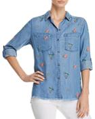 Billy T Lace-up Embroidered Shirt