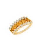 Bloomingdale's Citrine & Diamond Band In 14k Yellow Gold - 100% Exclusive