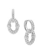 Lauren Ralph Lauren Pave Hoop Drop Earrings