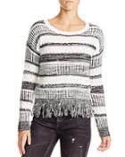 Minkpink Fringed Cropped Sweater