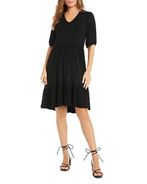 Karen Kane Puffed Sleeve Tiered Dress