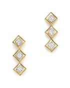 Zoe Chicco 14k Yellow Gold Triple Drop Earrings With Diamonds