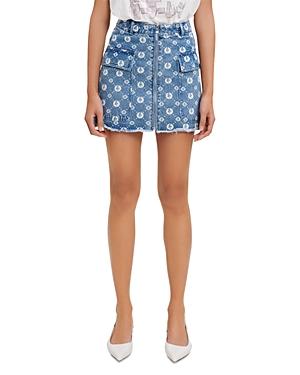 Maje X Sailor Moon Jimoon Monogrammed Denim Skirt