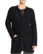 Eileen Fisher Textured Snap-front Cardigan Sweater