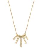 Diamond Bar Station Pendant Necklace In 14k Yellow Gold, .20 Ct. T.w.