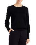 T Tahari Faux Pearl Trim Sweater