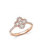 Diamond Clover Ring In 14k Rose Gold, .75 Ct. T.w. - 100% Exclusive
