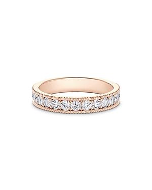 De Beers Forevermark 18k Rose Gold Engagement And Commitment Diamond Beaded Band