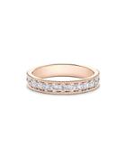 De Beers Forevermark 18k Rose Gold Engagement And Commitment Diamond Beaded Band