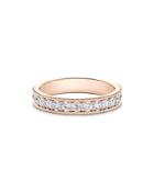 De Beers Forevermark 18k Rose Gold Engagement And Commitment Diamond Beaded Band
