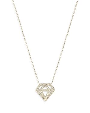 Bloomingdale's Diamond Silhouette Necklace In 14k White Gold, 0.27 Ct. T.w. - 100% Exclusive