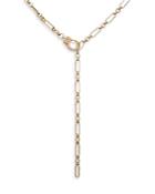 Luv Aj Pave Clasp Chain Link Lariat Necklace, 30