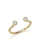 Kc Designs Diamond Two Stone Open Ring In 14k Yellow Gold, .16 Ct. T.w.