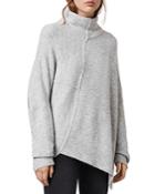 Allsaints Lock Funnel-neck Asymmetric Sweater