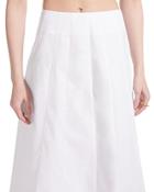 Staud Wells Poplin Midi Skirt