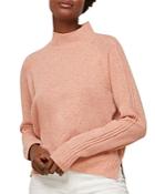 Whistles Funnel Neck Flecked Knit Sweater