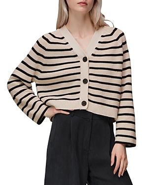Whistles Striped Cotton Cardigan