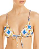 Weworewhat Printed Triangle Bikini Top