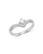 Bloomingdale's Diamond Chevron Ring In 14k White Gold, 0.30 Ct. T.w. - 100% Exclusive