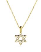 David Yurman Cable Collectibles Star Of David Necklace With Diamonds In 18k Gold