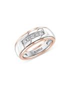 Bloomingdale's Men's Diamond Band In 14k White & Rose Gold, 0.25 Ct. T.w. - 100% Exclusive