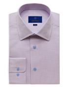 David Donahue Micro Textured Regular Fit Dress Shirt