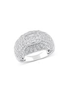 Bloomingdale's Diamond Round & Baguette Ring In 14k White Gold, 1.0 Ct. T.w. - 100% Exclusive