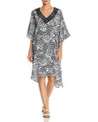 Profile By Gottex Embroidered V-neck Caftan Swim Cover-up