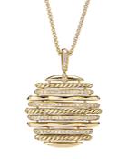 David Yurman Tides Pendant Necklace In 18k Yellow Gold With Diamonds, 36