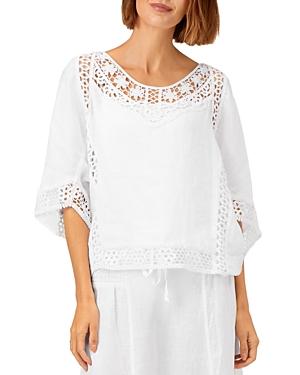 Xcvi Kibo Crochet Trim Top