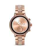Fossil Q Venture Hr Rose Gold-tone Embellished Touchscreen Smartwatch Gift Set, 40mm