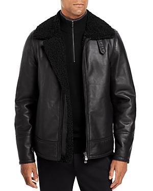 Hiso Kane Shearling Bomber Jacket