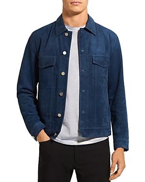Theory River Suede Trucker Jacket