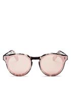 Illesteva Women's Oversized Mirrored Round Sunglasses, 64mm