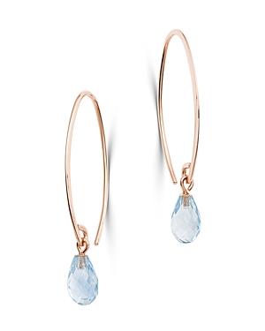 Bloomingdale's Aquamarine Briolette Threader Earrings In 14k Rose Gold - 100% Exclusive