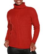 Belldini Cable Front Turtleneck Sweater