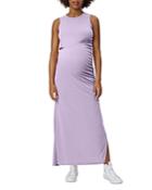 Stowaway Collection Ribbed Cutout Maxi Maternity Dress