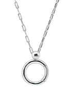 Aqua Open Circle Charm-holder Pendant Necklace In 18k Gold-plated Sterling Silver Or Sterling Silver, 32 - 100% Exclusive