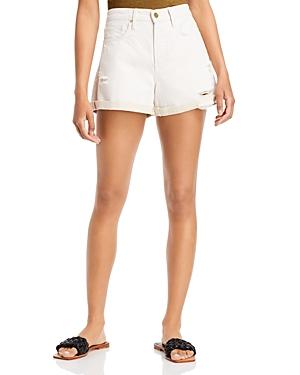 Frame Le Brigette Cuffed Denim Shorts In Au Natural Heather