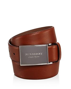 Burberry George Trench Leather Check Belt