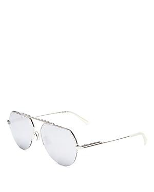 Bottega Veneta Unisex Mirrored Pilot Sunglasses, 58mm