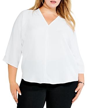 Nic+zoe Plus Matte Satin Blouse