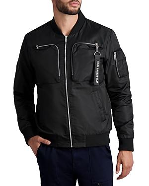 Karl Lagerfeld Paris Exposed Pocket Bomber Jacket