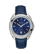 Bulova Accuswiss Telc Stainless Steel Watch With Blue Dial, 42mm