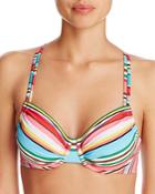 Profile Blush By Gottex Candy Cane Striped Underwire Bikini Top