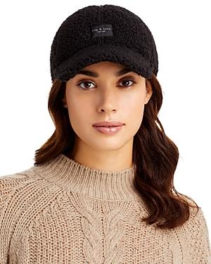 Rag & Bone Addison Faux Shearling Baseball Cap