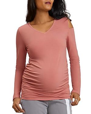 Stowaway Collection Cold Shoulder Maternity Top