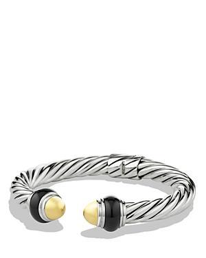 David Yurman Cable Classics Bracelet With Gold Domes & Black Onyx