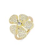 Colette Jewelry 18k Yellow Gold Flores Diamond Flower Ring